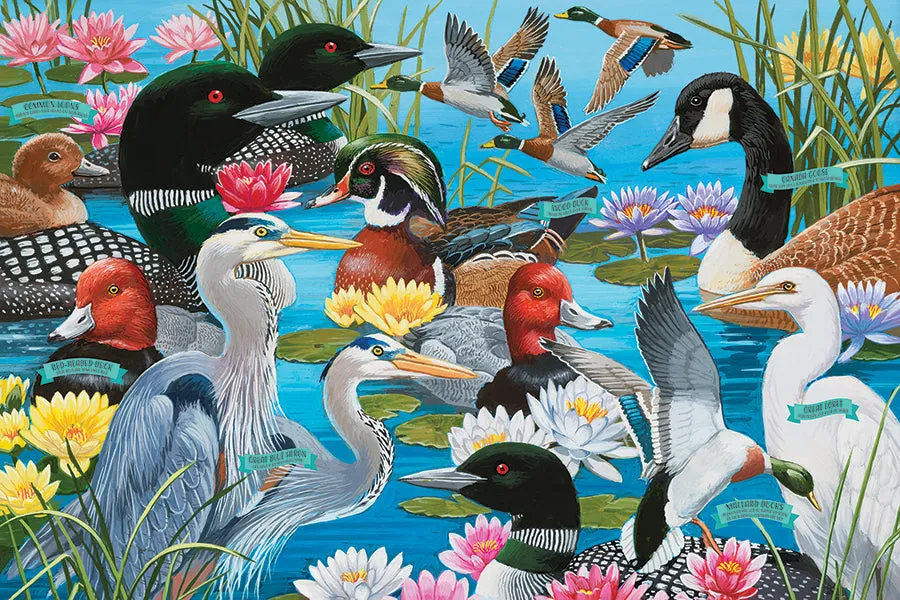 Cobble Hill Water Birds puzzle podea 36 piese păsări
