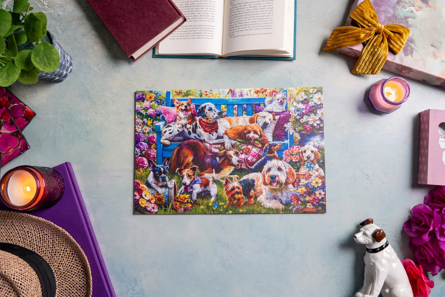 Mosaic Puzzles Joyful Paws puzzle lemn 50 piese copii căței