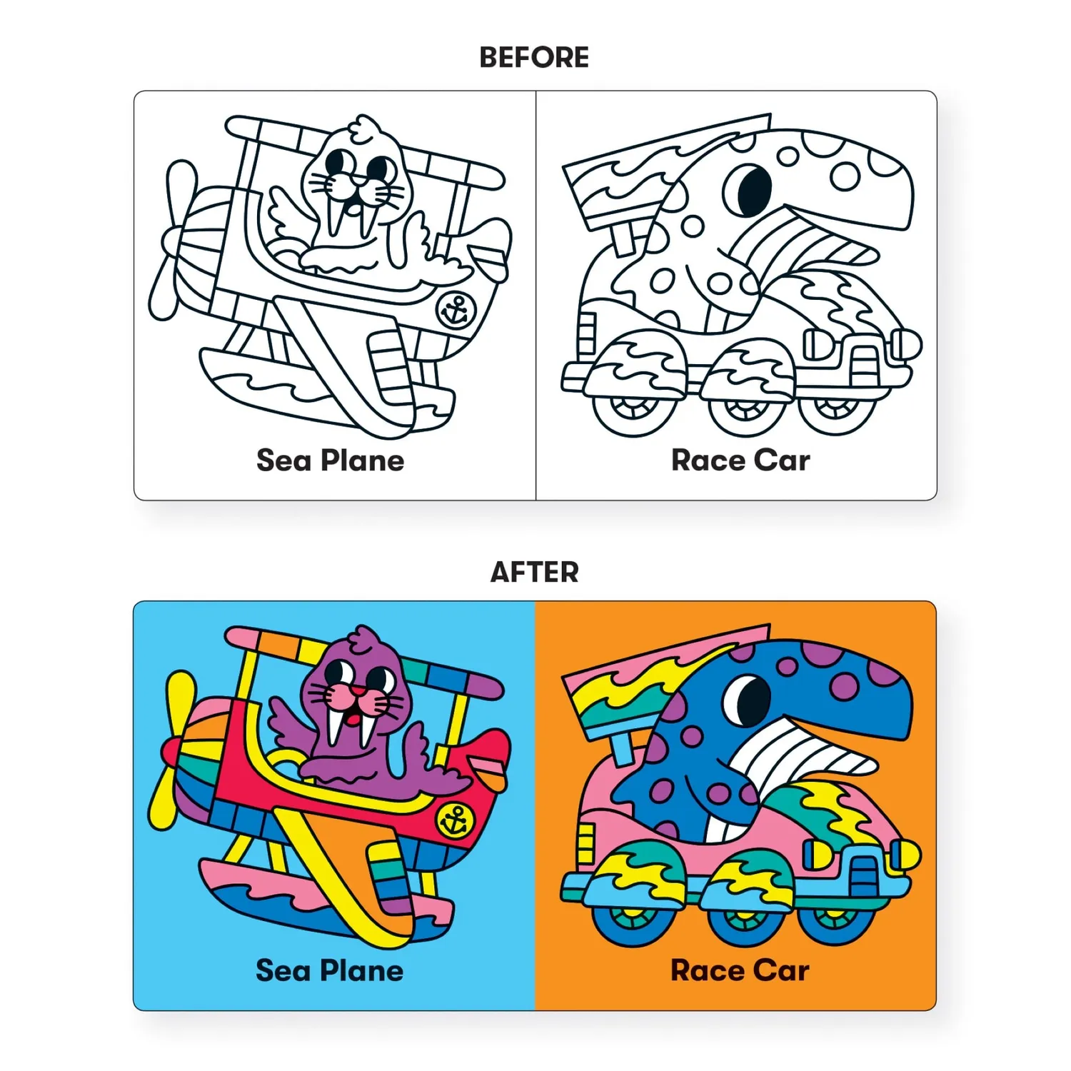 Mudpuppy Marine Life On the Move carte baie 6 pagini apa