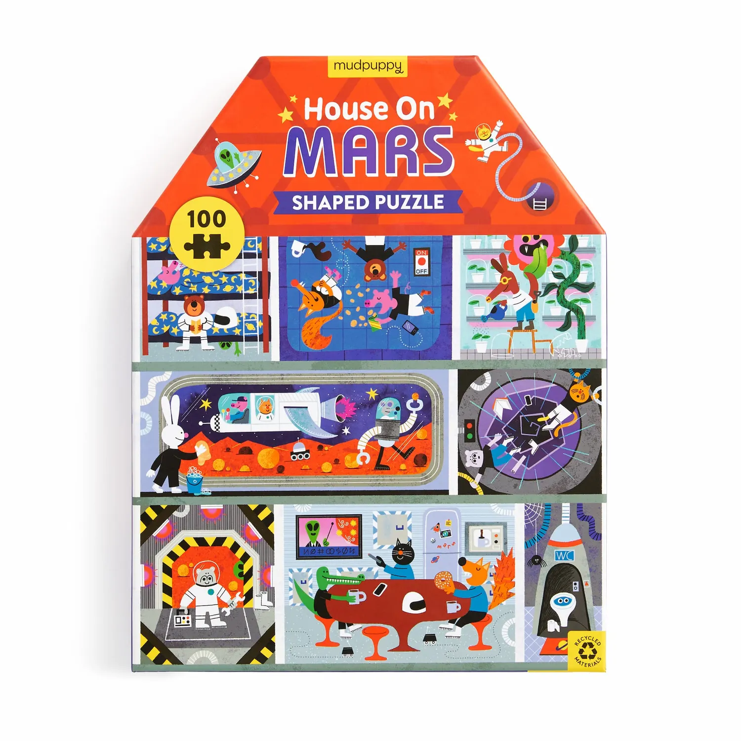 Mudpuppy House on Mars puzzle casă 100 piese