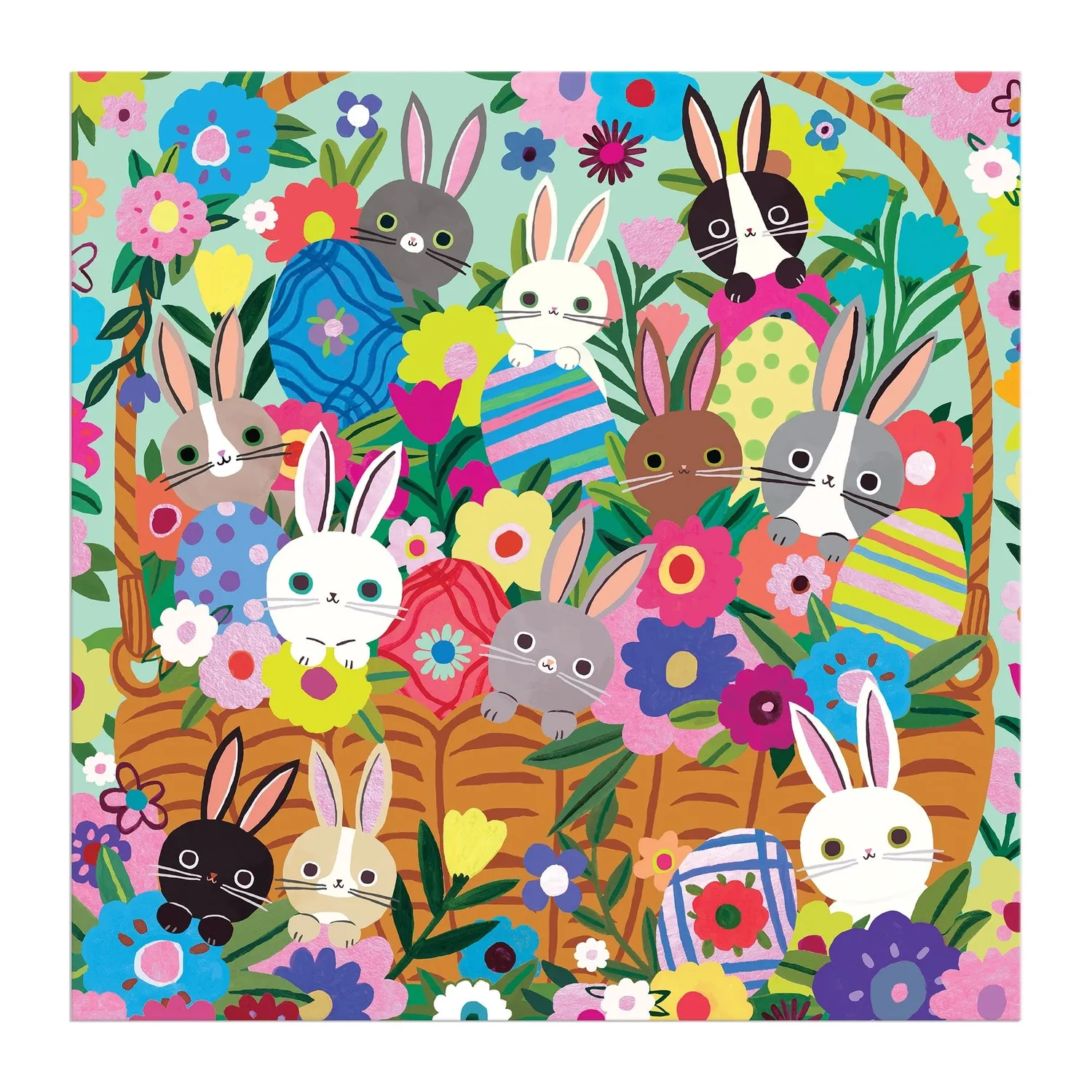 Mudpuppy Blooming Bunnies puzzle 500 piese foil