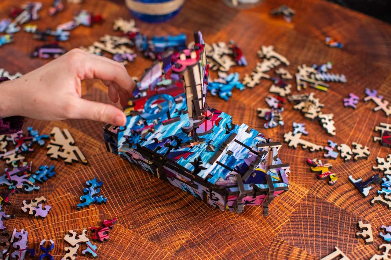 Mosaic Puzzles Golden Gate Regatta puzzle lemn 1000 piese 3D