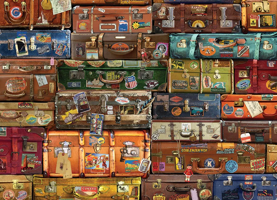 Cobble Hill Luggage puzzle 1000 piese vintage calatorii