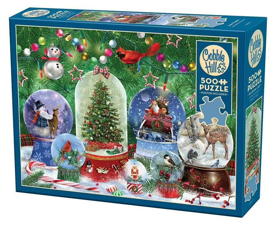 Cobble Hill Snow Globes puzzle 500 piese iarna