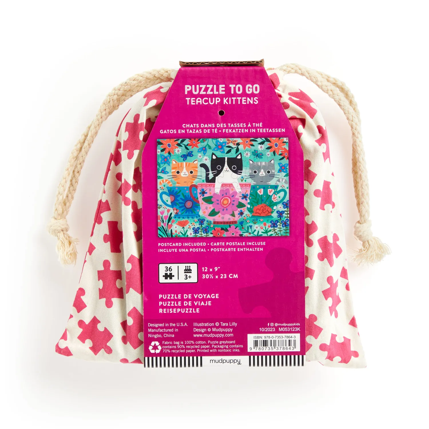 Mudpuppy Teacup Kittens puzzle 36 piese săculeț pisici