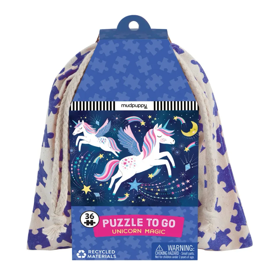 Mudpuppy Unicorn Magic puzzle de calatorie 36 piese unicorni