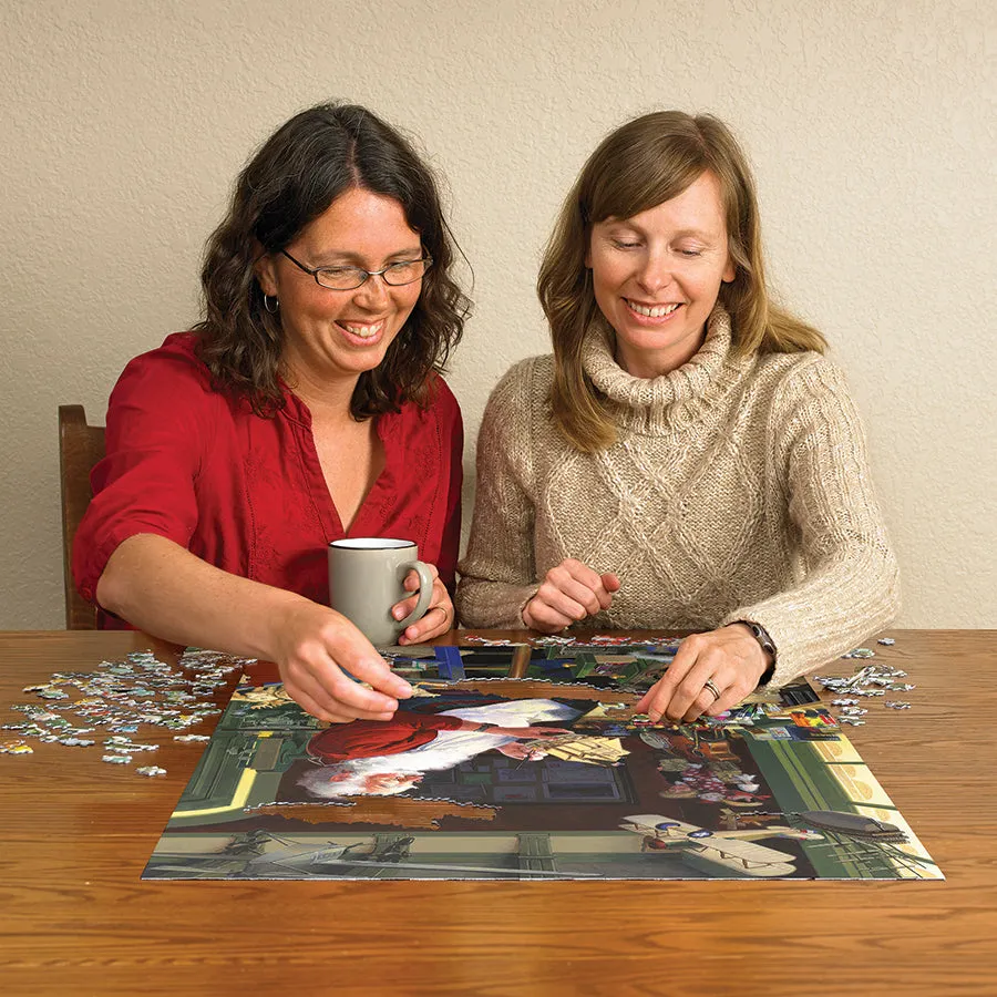 Cobble Hill Santa's Workbench puzzle 500 piese Crăciun