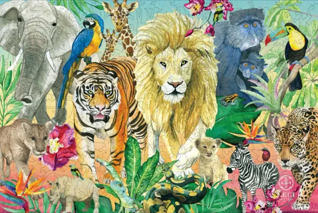 Mosaic Puzzles Wild Animals puzzle lemn 250 piese copii