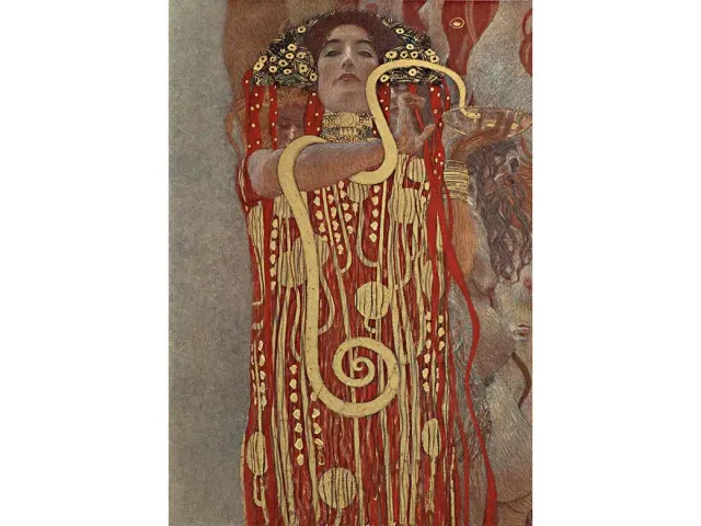 Mosaic Puzzles Hygieia Klimt puzzle lemn 500 piese aur