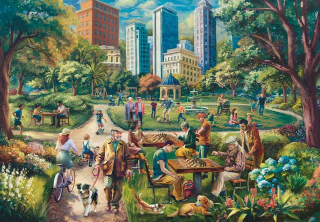 Mosaic Puzzles Afternoon Gambit puzzle 500 piese șah