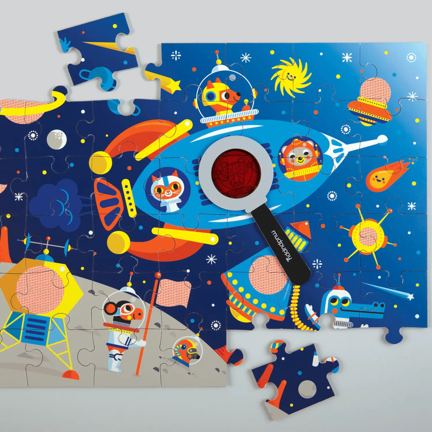 Mudpuppy Outer Space puzzle 42 piese cu bagheta secreta