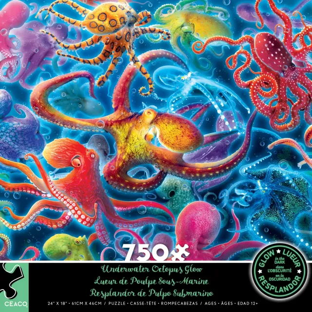 Ceaco Underwater Octopus puzzle 750 piese fosforescent