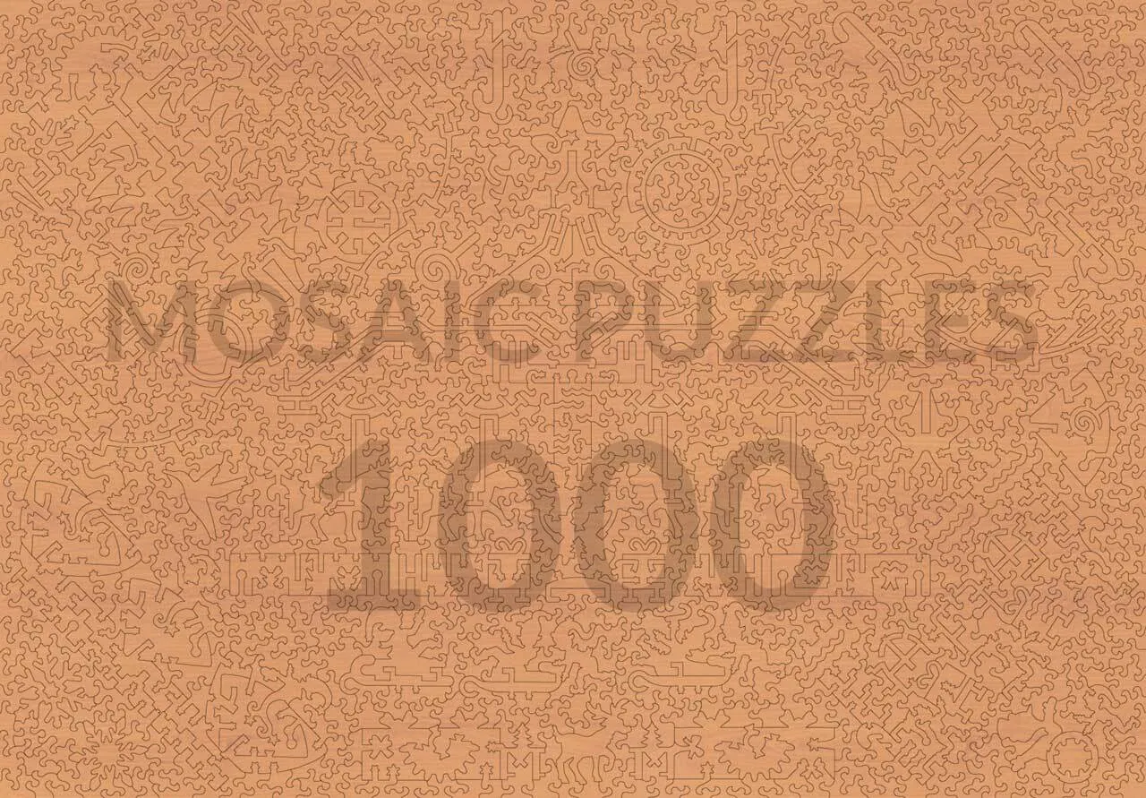 Mosaic Heritage Carousel Candy Cane puzzle lemn 1000 piese 3D