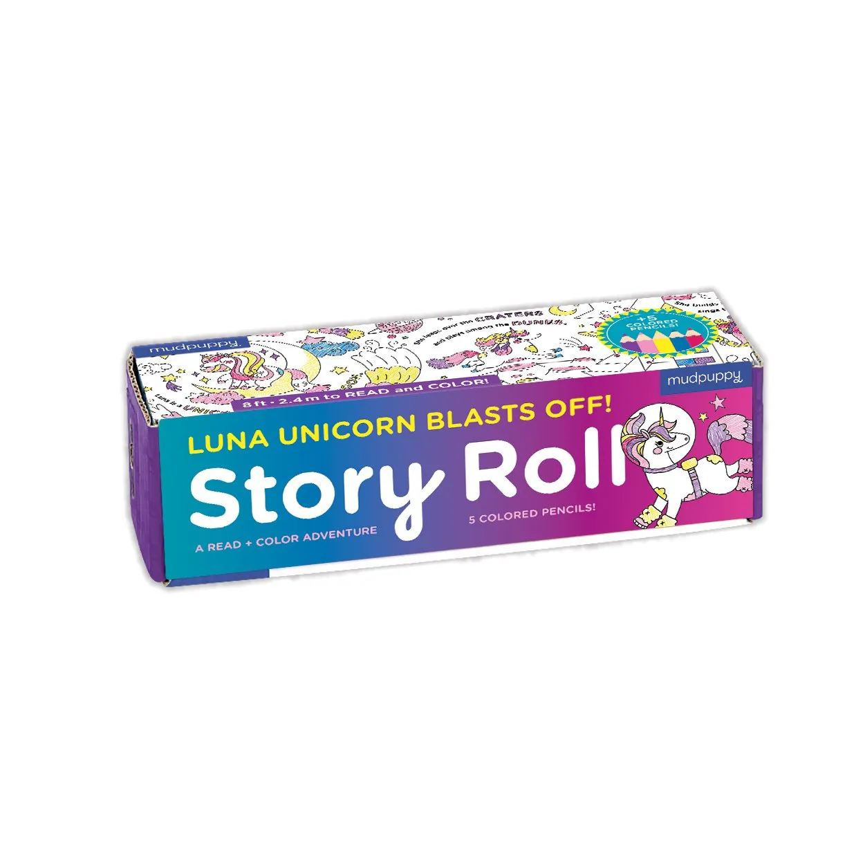Mudpuppy Luna Unicorn rola de colorat 2,4 m