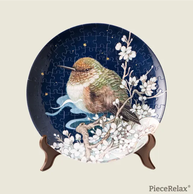 PieceRelax Bird on Plum Branch PL1007 puzzle farfurie