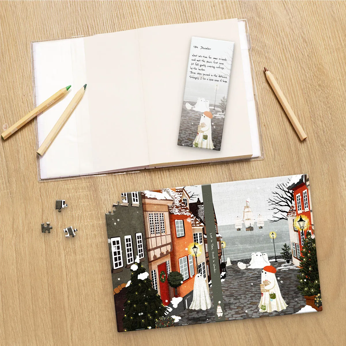 PieceRelax Puzzle Journal Harbor's First Snow YA1074 A5