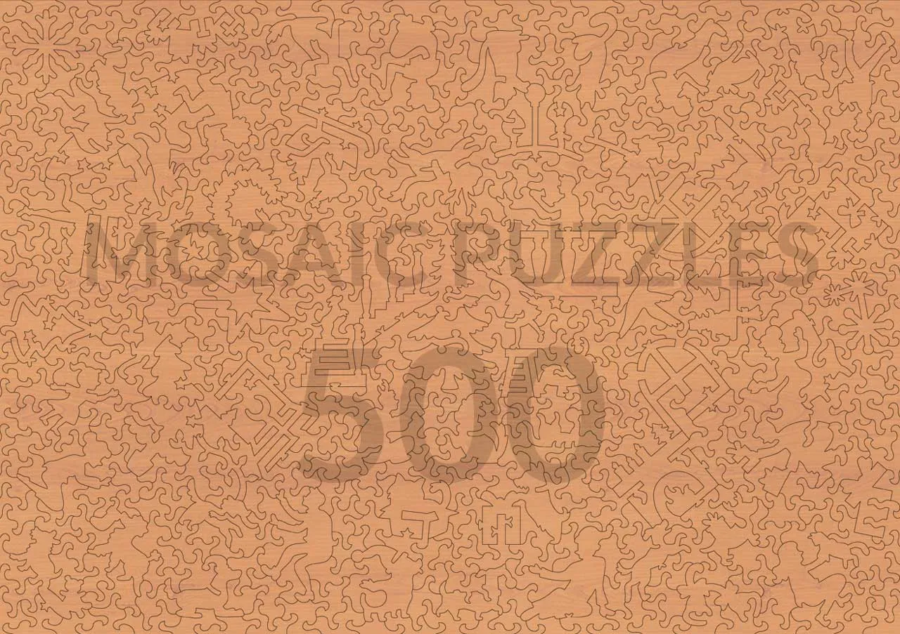 Mosaic Puzzles Poinsettia Pine by Ceci New York puzzle 500 piese