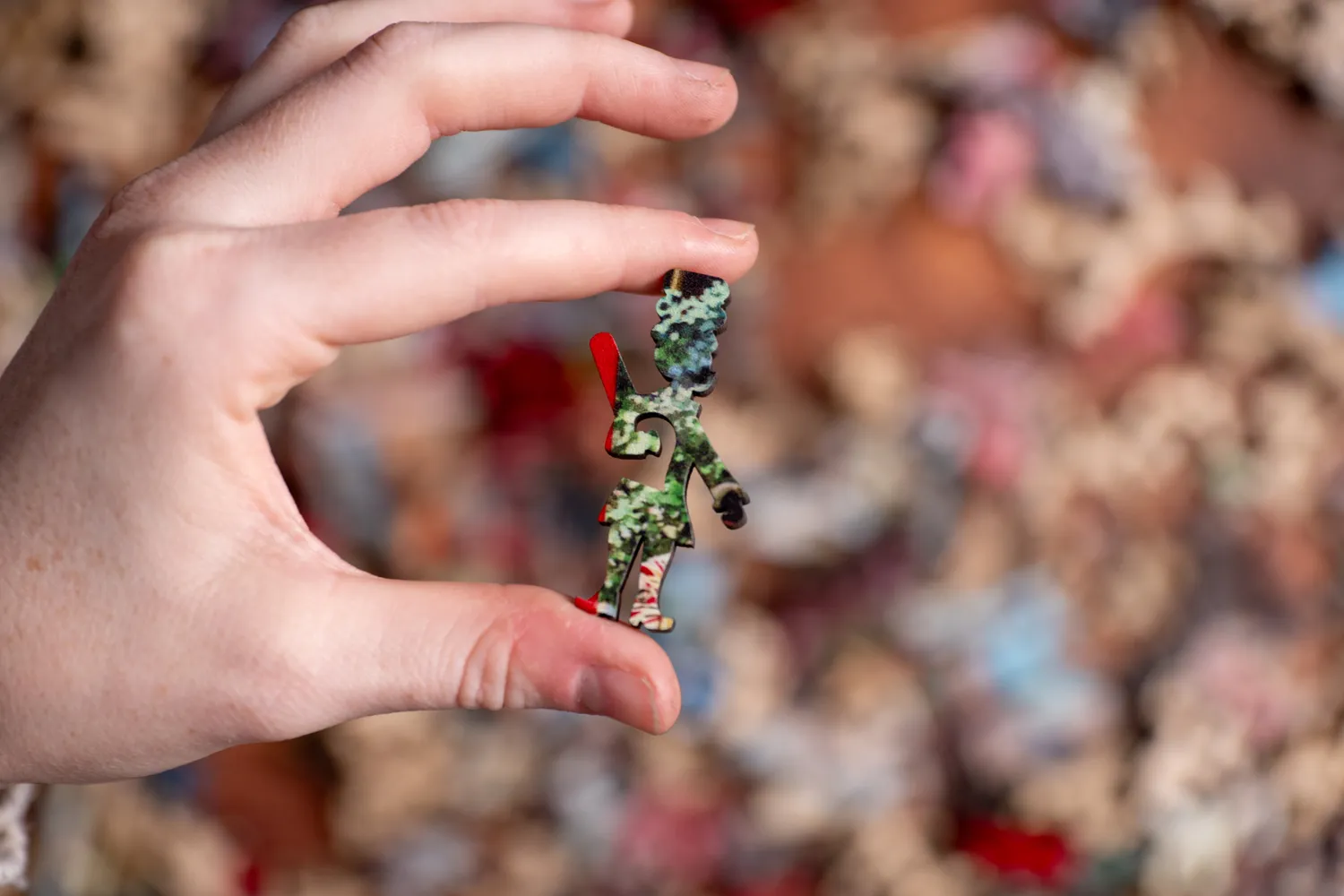Mosaic Puzzles Touring London Town puzzle lemn 1000 piese 3D bus