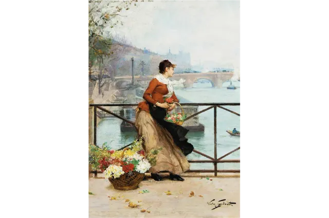 Mosaic Puzzles Flower Vendor Paris puzzle lemn 500 piese flori
