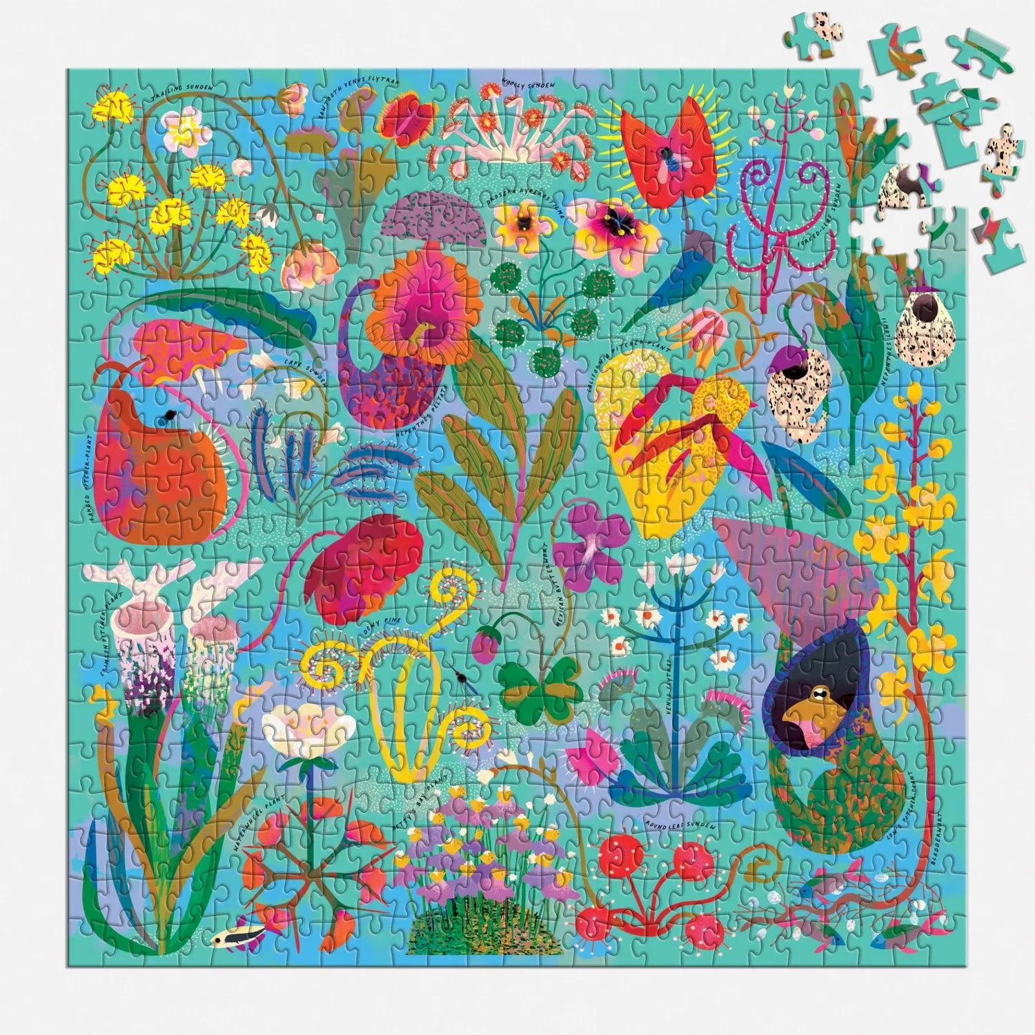 Mudpuppy Hungry Plants puzzle 500 piese pătrat