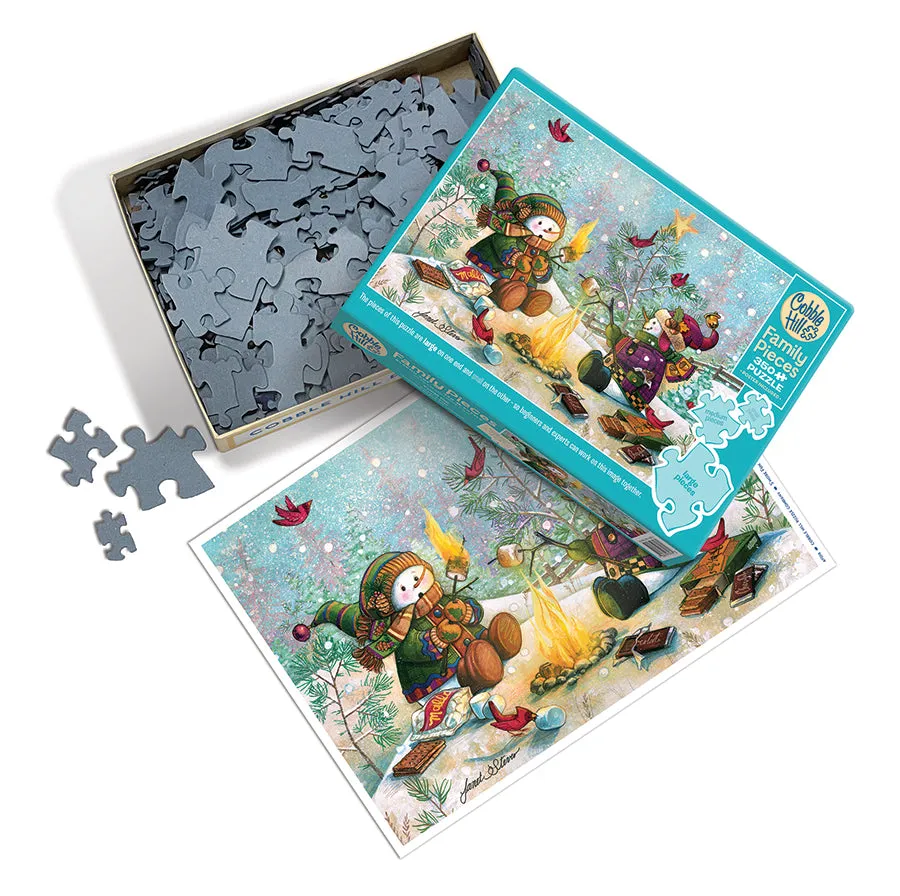 Cobble Hill Family Pieces S'more Fun puzzle 350 piese iarna