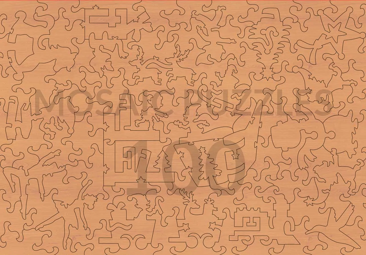 Mosaic Puzzles Enchanted Christmas Book Nook puzzle 250 piese carte