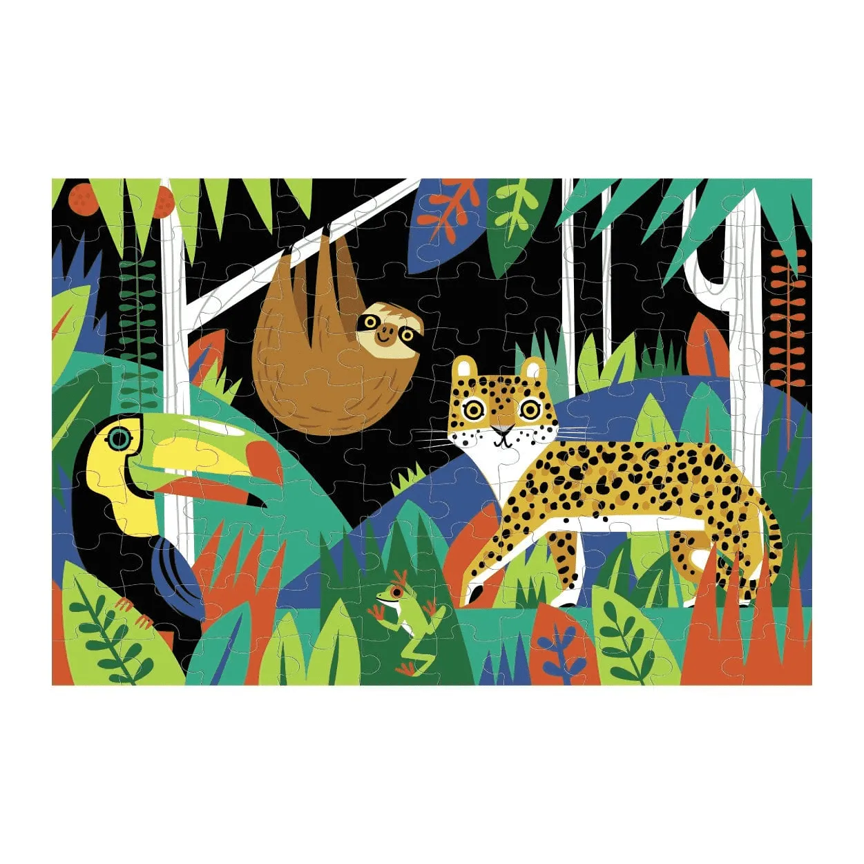 Mudpuppy Rainforest Glow in the Dark puzzle 100 piese fosforescent