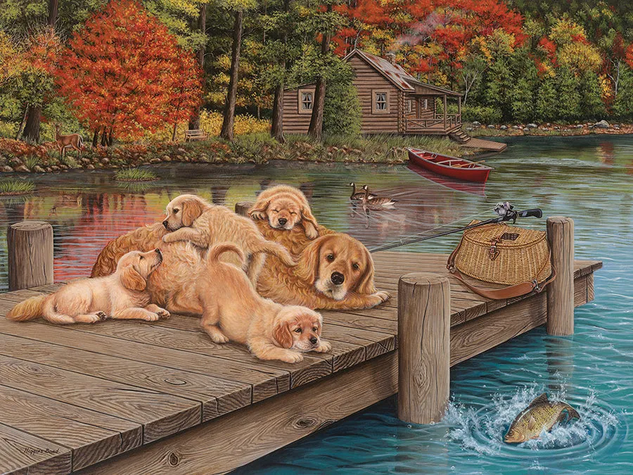 Cobble Hill Lazy Day on the Dock puzzle 275 piese caini