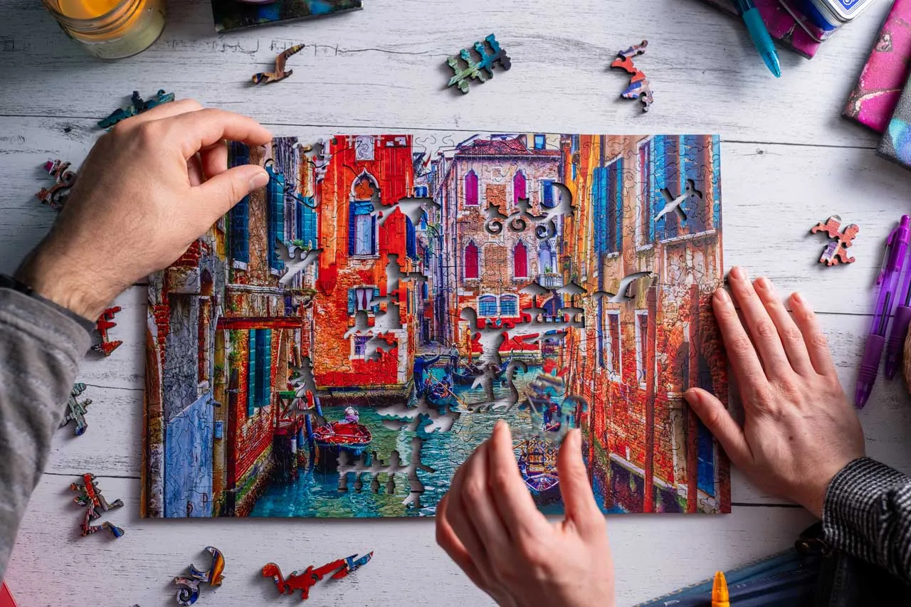 Mosaic Puzzles An Afternoon in Venice puzzle lemn 500 piese Veneția