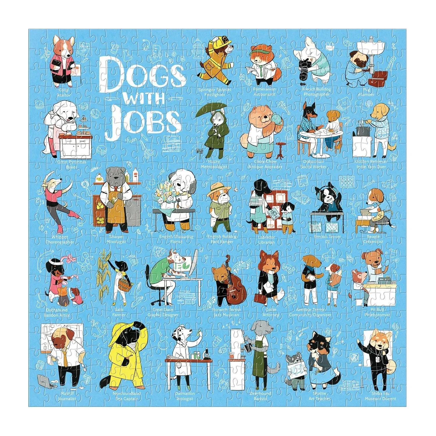 Mudpuppy Dogs With Jobs puzzle 500 piese 51x51 cm