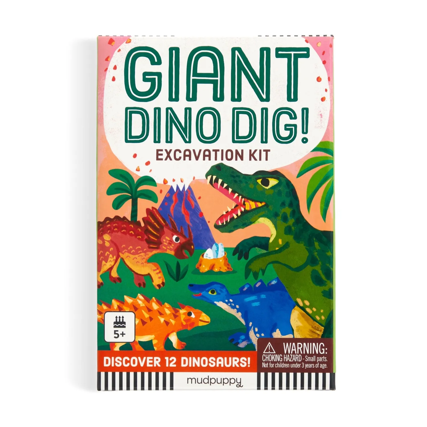 Mudpuppy Giant Dino Dig Kit excavare 12 dinozauri 5+ ani