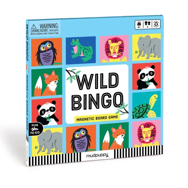 Mudpuppy Wild Bingo joc magnetic animale călătorie