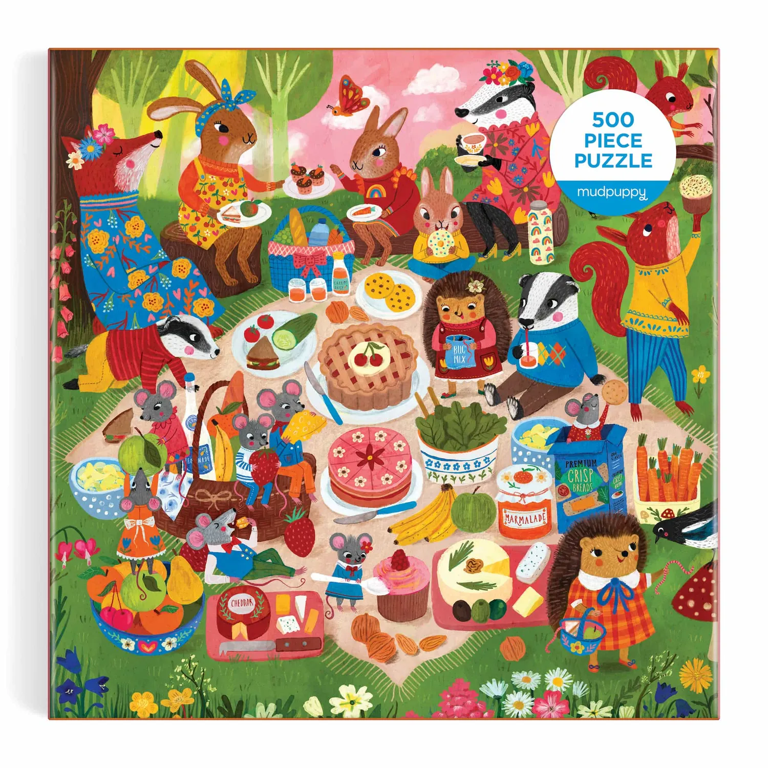 Mudpuppy Woodland Picnic puzzle familie 500 piese 51x51 cm