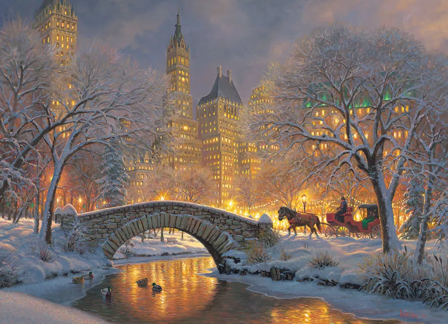 Cobble Hill Winter in the Park puzzle 500 piese iarna