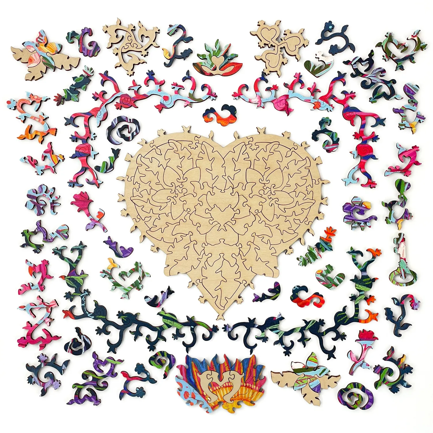 Hidden Piece Big Blooming Love puzzle lemn 521 piese