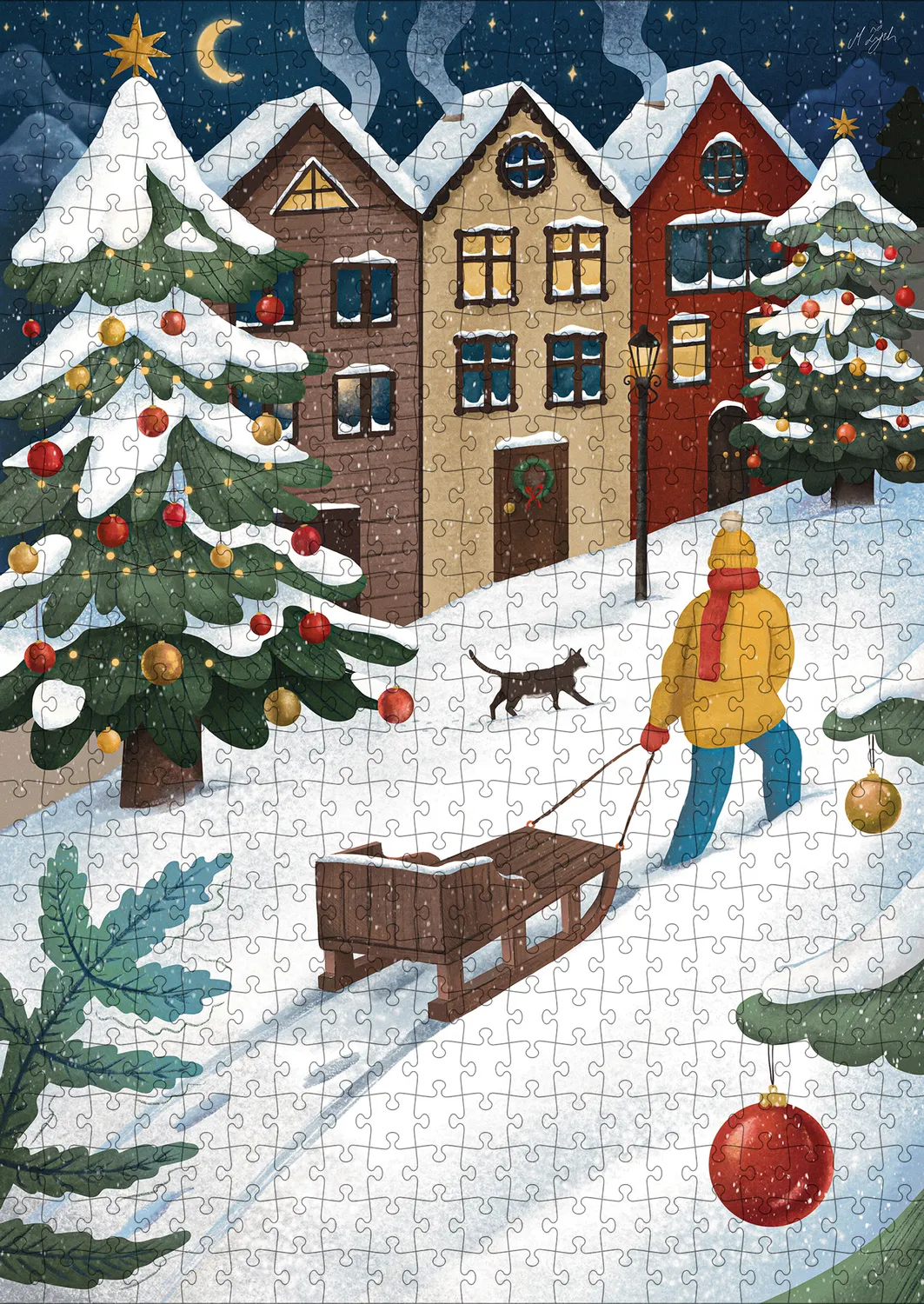 Muno Puzzle Snowy Night puzzle 500 piese iarna