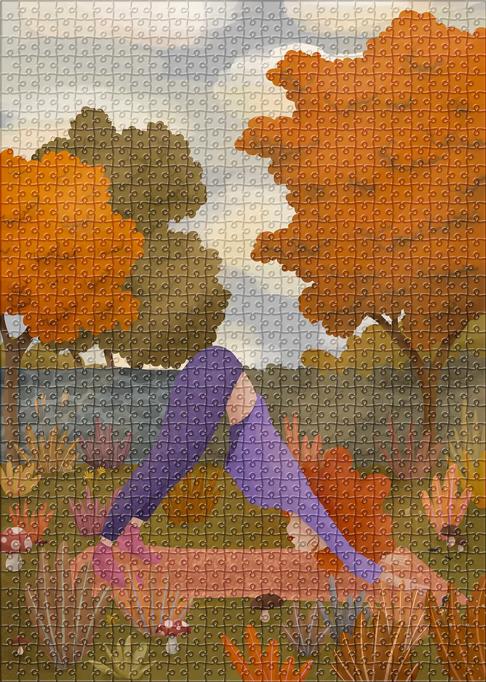 Muno Puzzle Jesienna Joga puzzle 1000 piese toamna