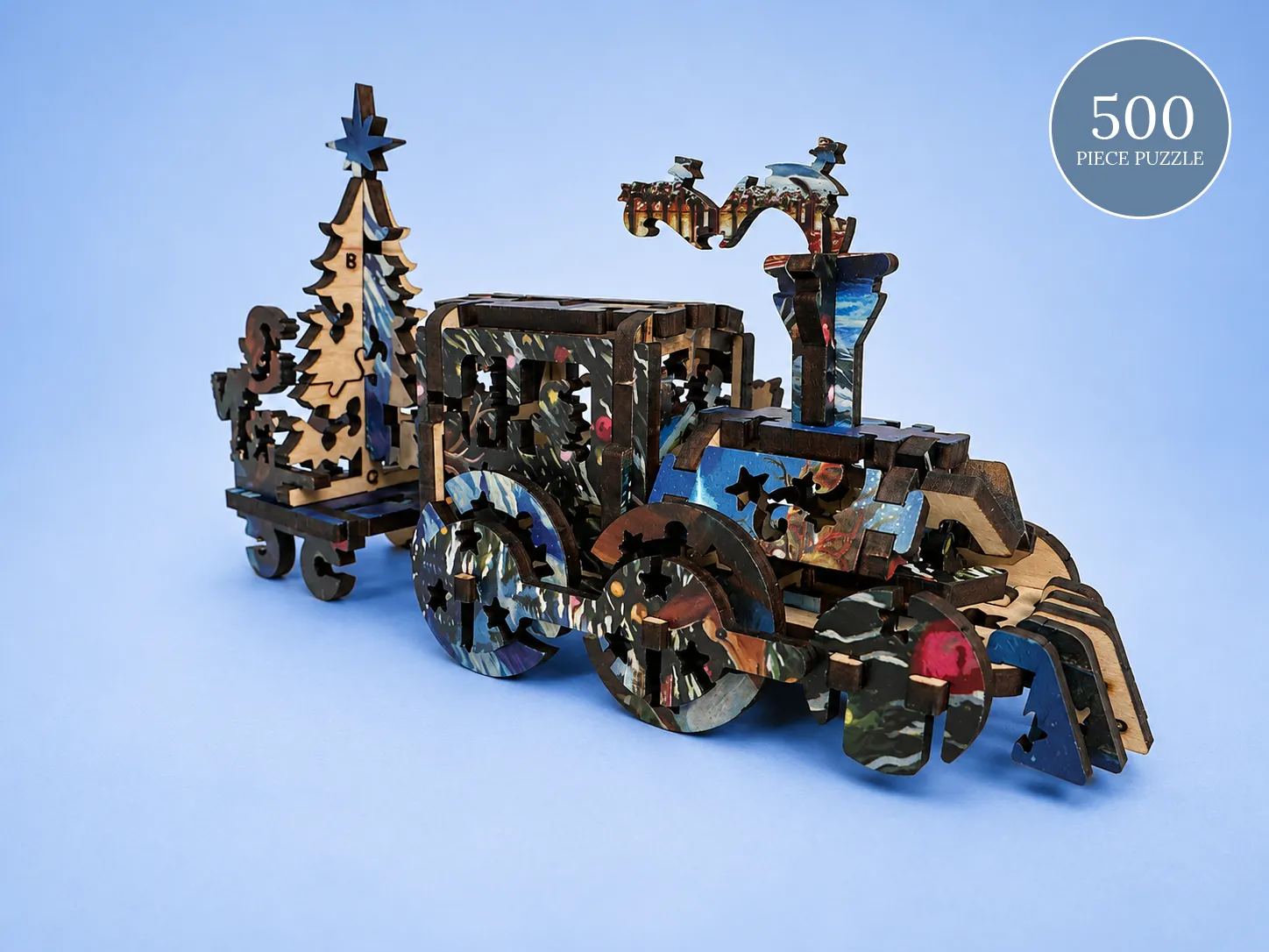 Mosaic Puzzles Heritage 3D Tracks to the North Pole puzzle 500 piese tren