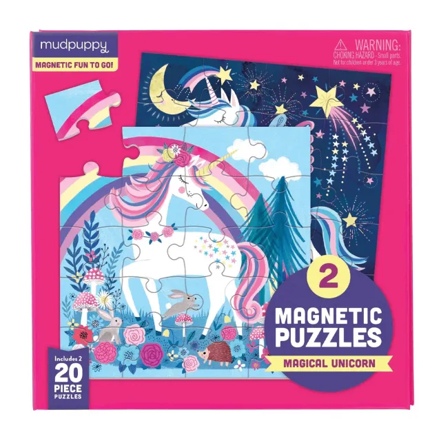 Mudpuppy Magical Unicorn puzzle magnetic 2x20 piese