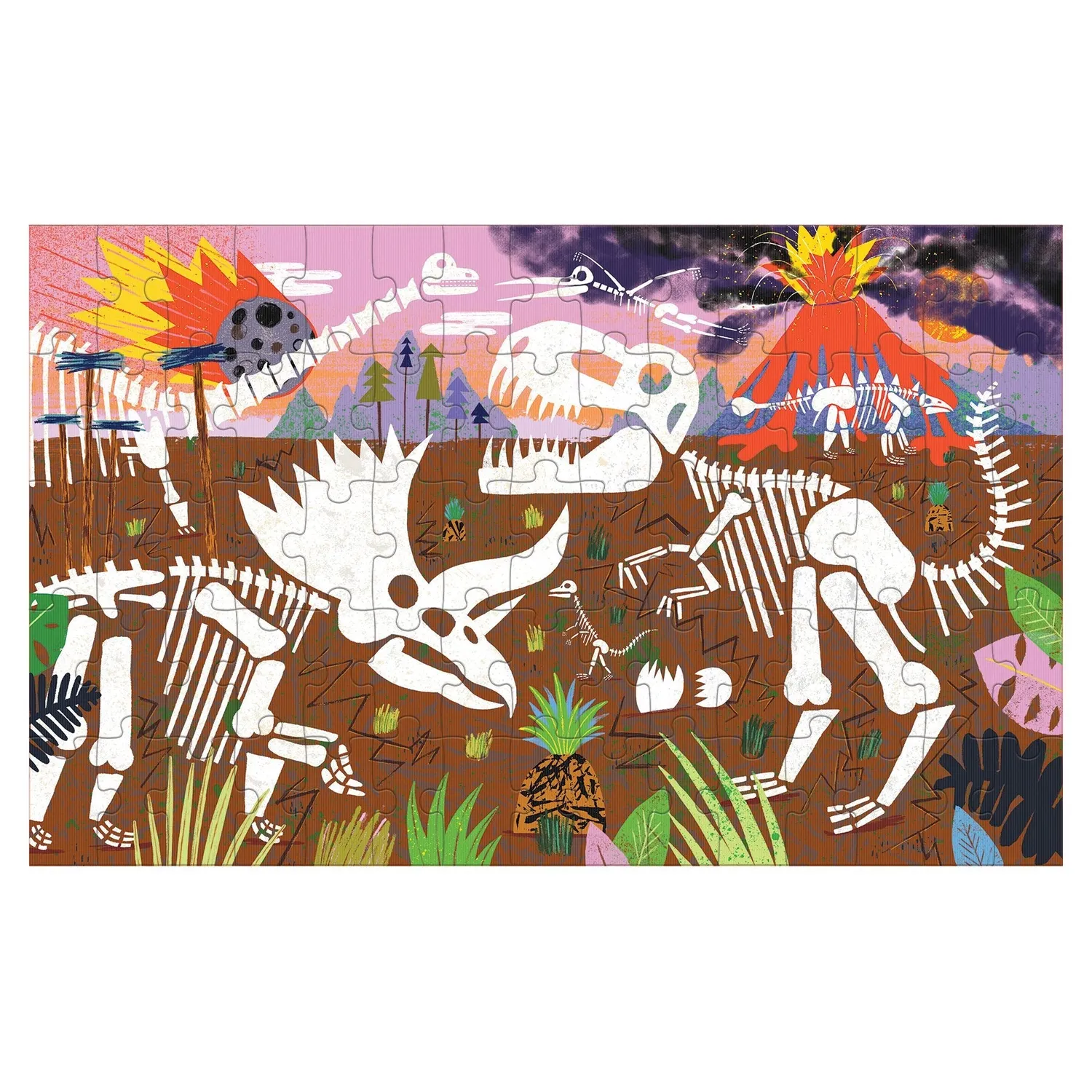 Mudpuppy Dinosaur Roar puzzle lenticular 75 piese