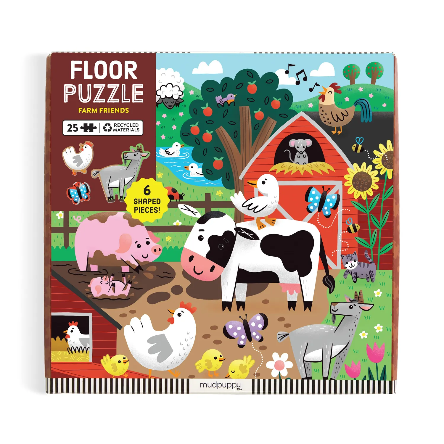 Mudpuppy Farm Friends puzzle podea 25 piese 2+ ani