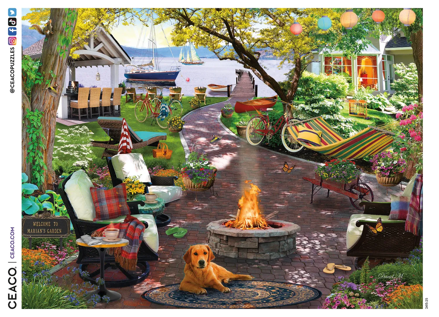 Ceaco Marian's Garden puzzle 500 piese gradina