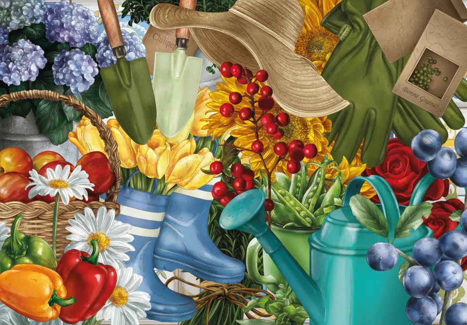 Mosaic Puzzles Gardener's Favorite Things puzzle lemn 100 piese