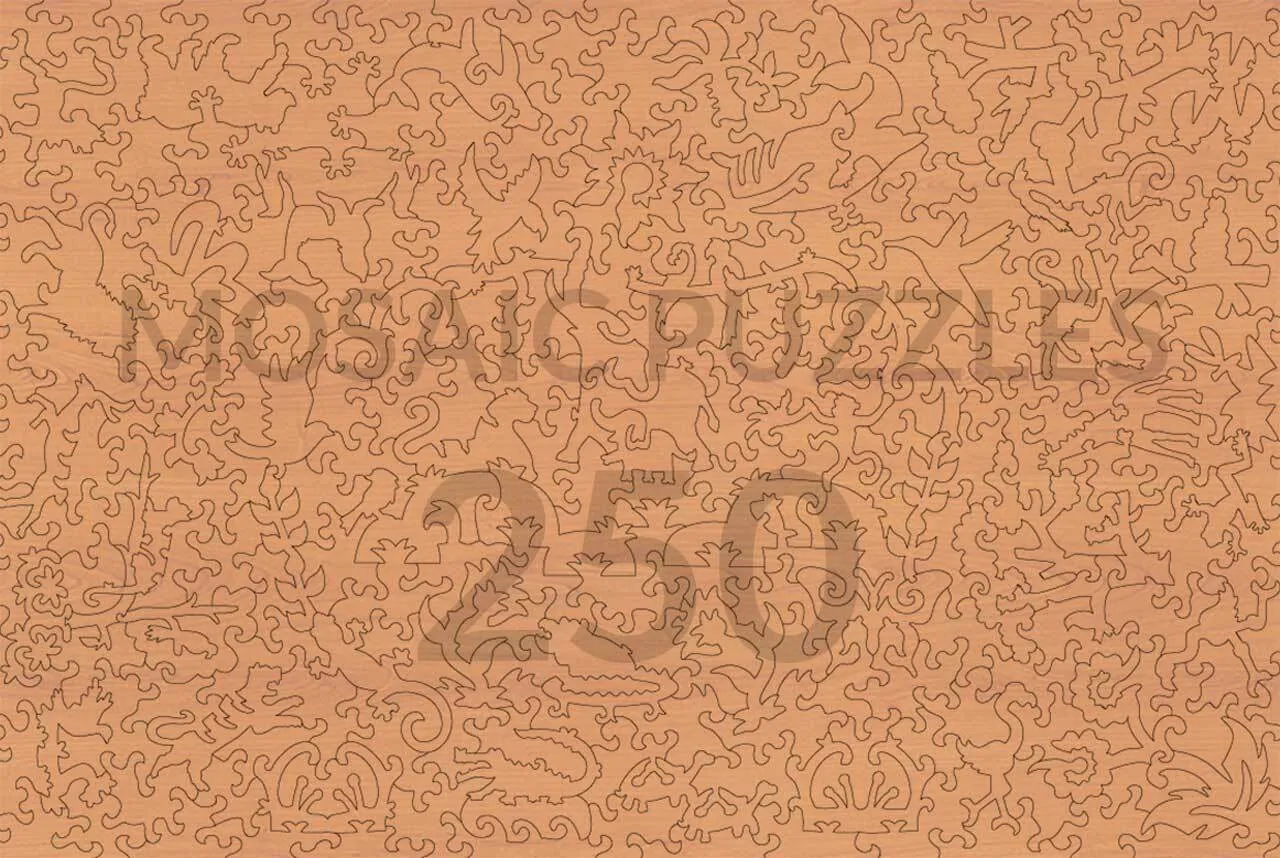 Mosaic Puzzles Wild Animals puzzle lemn 250 piese copii