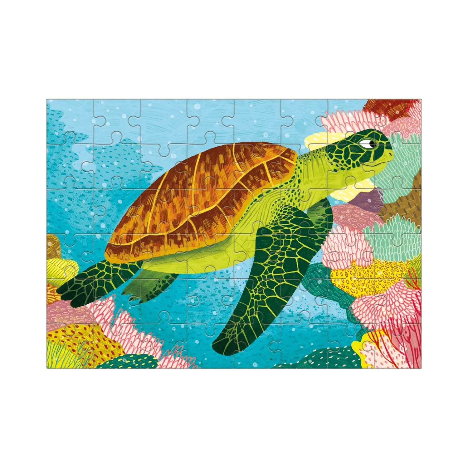 Mudpuppy Green Sea Turtle mini puzzle 48 piese