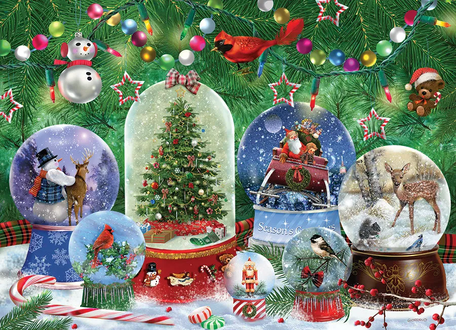 Cobble Hill Snow Globes puzzle 500 piese iarna