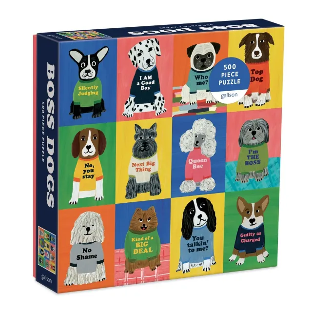 Mudpuppy Boss Dogs 500 puzzle 500 piese caini