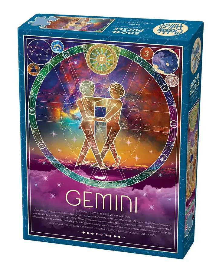 Cobble Hill Gemini puzzle 500 piese zodiac gemeni