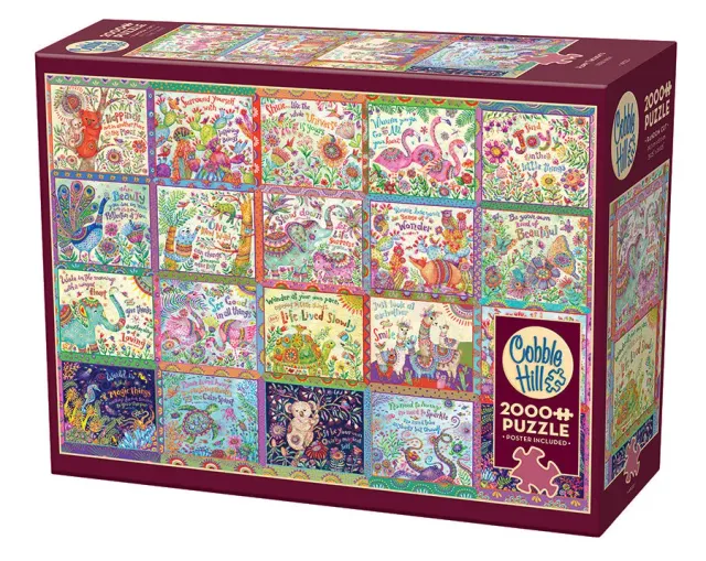 Cobble Hill Happy Thoughts puzzle 2000 piese animale