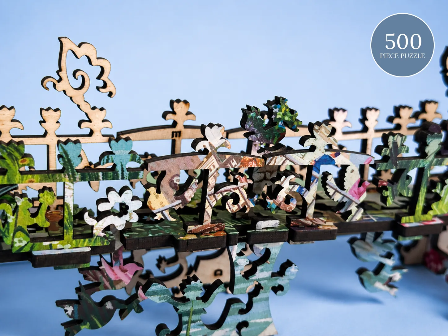 Mosaic Puzzles Summer by the Bridge puzzle lemn 500 piese 3D